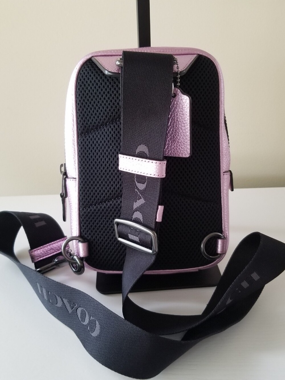 Coach Metallic Track Pack Bag Sling - Picture 9 of 14